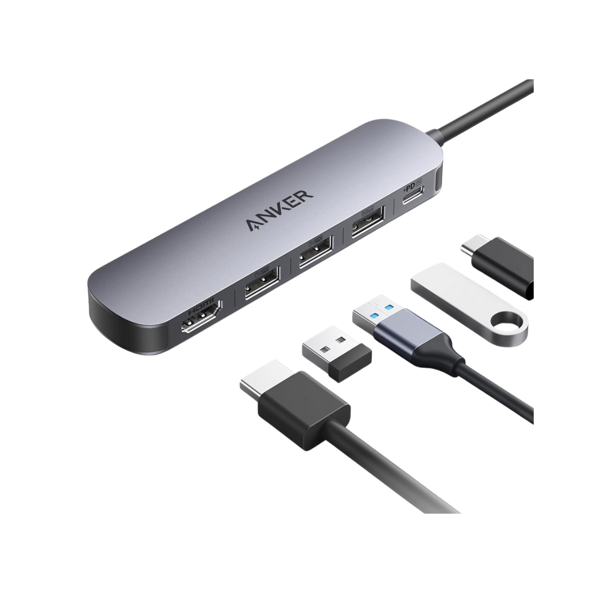 Hub USB-C (5 en 1) 4K a 30 Hz para Macbook iPad