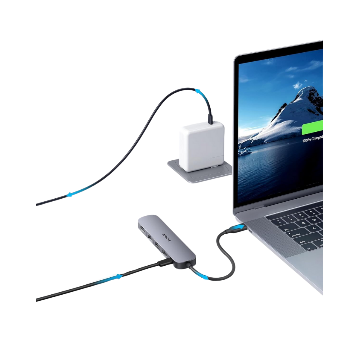 Hub USB-C (5 en 1) 4K a 30 Hz para Macbook iPad