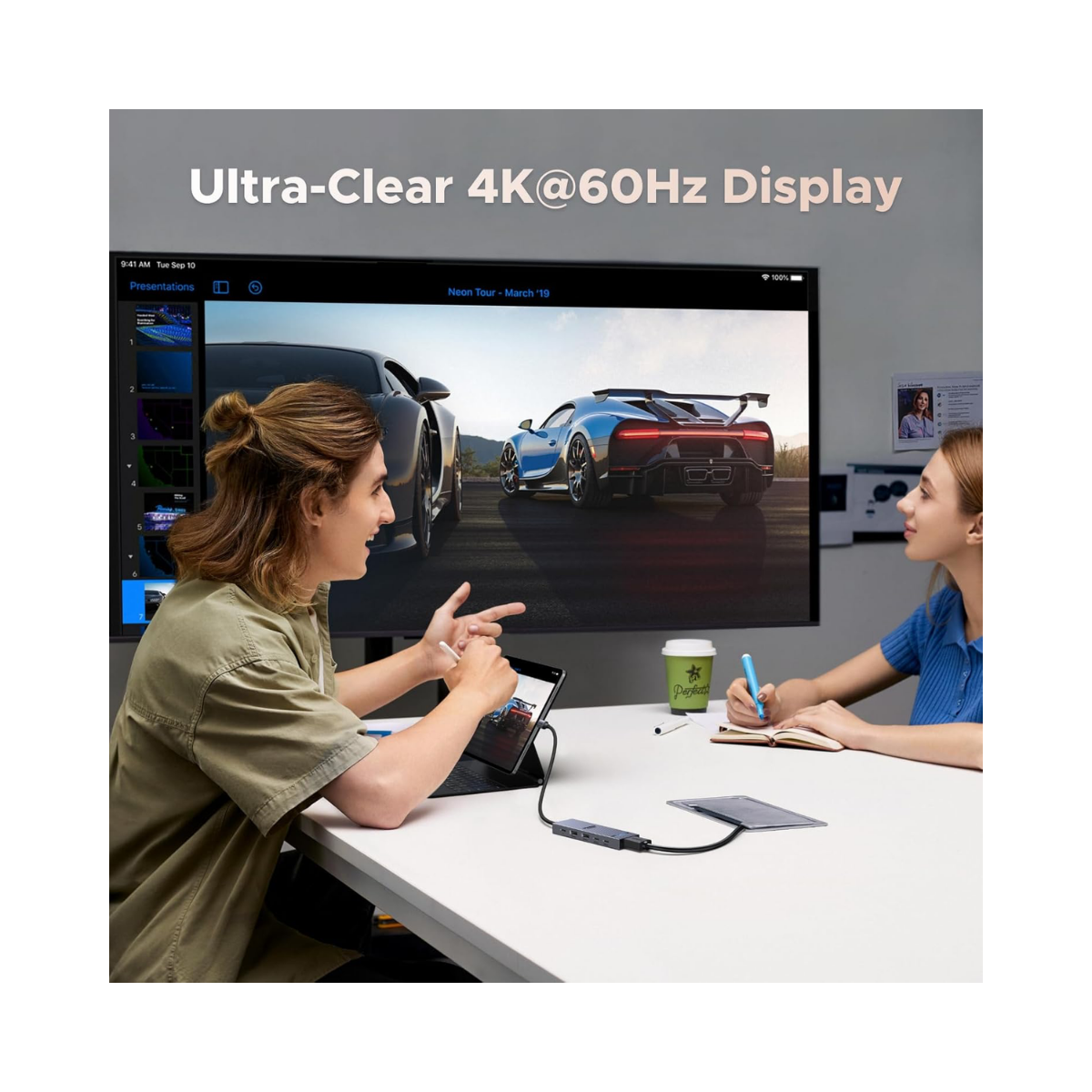 Hub USB-C (6 en 1) 4K a 60 Hz para Macbook iPad